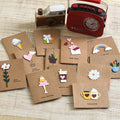Iwano Wind Greeting Card Christmas Greeting Card Vintage Birthday Greeting Message Card Small Card Mini Thank You Card