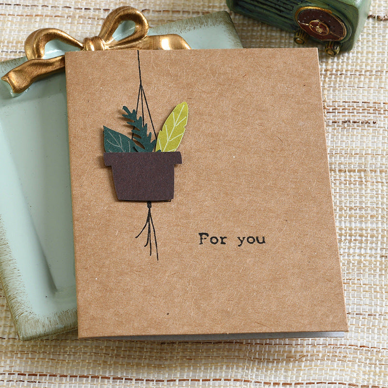Iwano Wind Greeting Card Christmas Greeting Card Vintage Birthday Greeting Message Card Small Card Mini Thank You Card