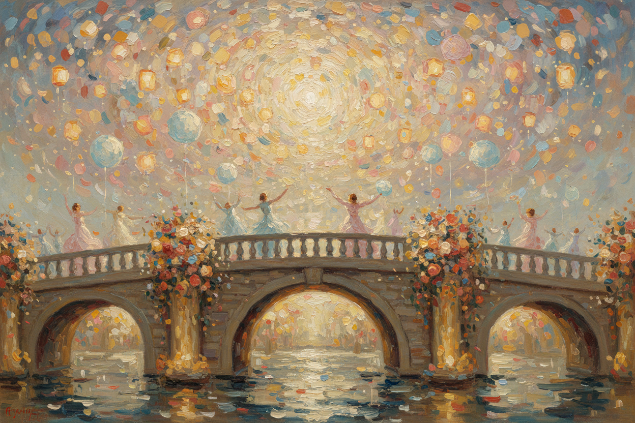 Атмосфера праздника, легкости и надежности. Абстракция или импрессионизм