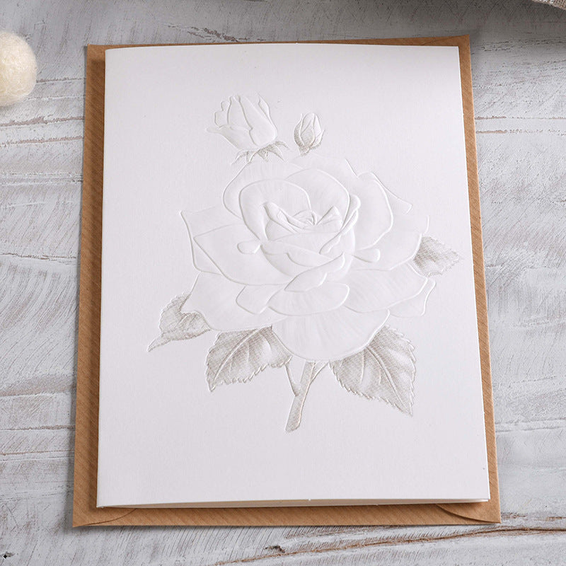 Iwano Picking Up Wind Sketch Texture Relief Greeting Card Simple Blessing Card Teacher Children's Day Universal Card