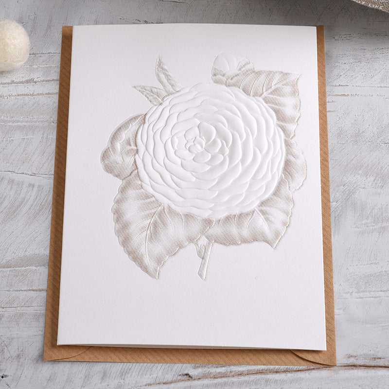 Iwano Picking Up Wind Sketch Texture Relief Greeting Card Simple Blessing Card Teacher Children's Day Universal Card