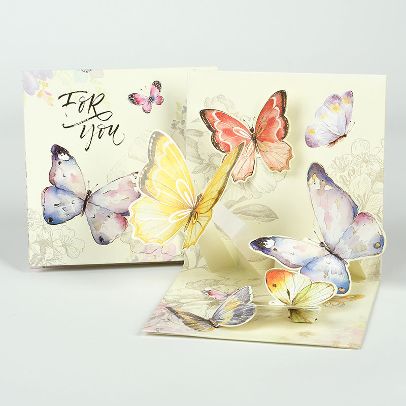 Iheno Shifeng simple three-dimensional greeting card blessing universal Children's Day Teacher's Day thank you card three-dimensional blessing