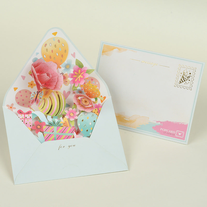 Yihenuo Shifeng DIY Handmade 3D Three-dimensional Greeting Card Universal Cute Blessing Children's Teacher Thank You Thanksgiving Universal