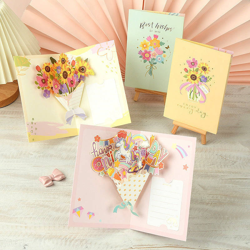 Iheno Shifeng creative three-dimensional birthday card, blessing card, thanksgiving card, universal greeting card, holiday card, message card