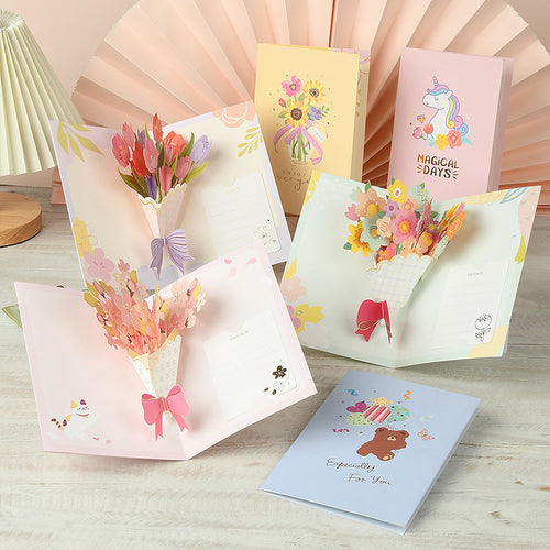 Iheno Shifeng creative three-dimensional birthday card, blessing card, thanksgiving card, universal greeting card, holiday card, message card