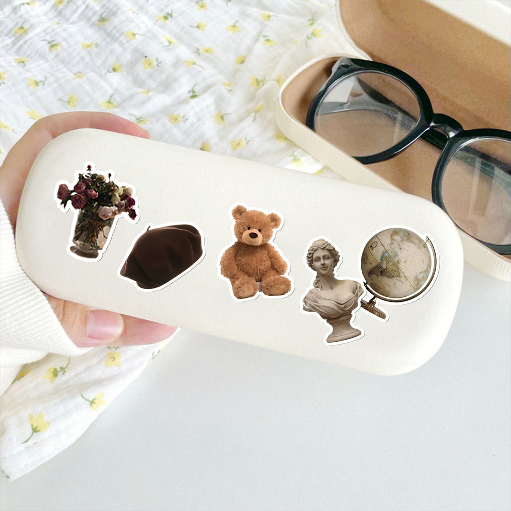 90 retro small items ins style notebook stickers DIY notes stationery mobile phone case decoration stickers wholesale