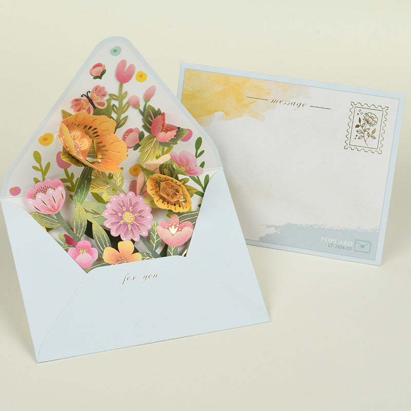 Yihenuo Shifeng DIY Handmade 3D Three-dimensional Greeting Card Universal Cute Blessing Children's Teacher Thank You Thanksgiving Universal