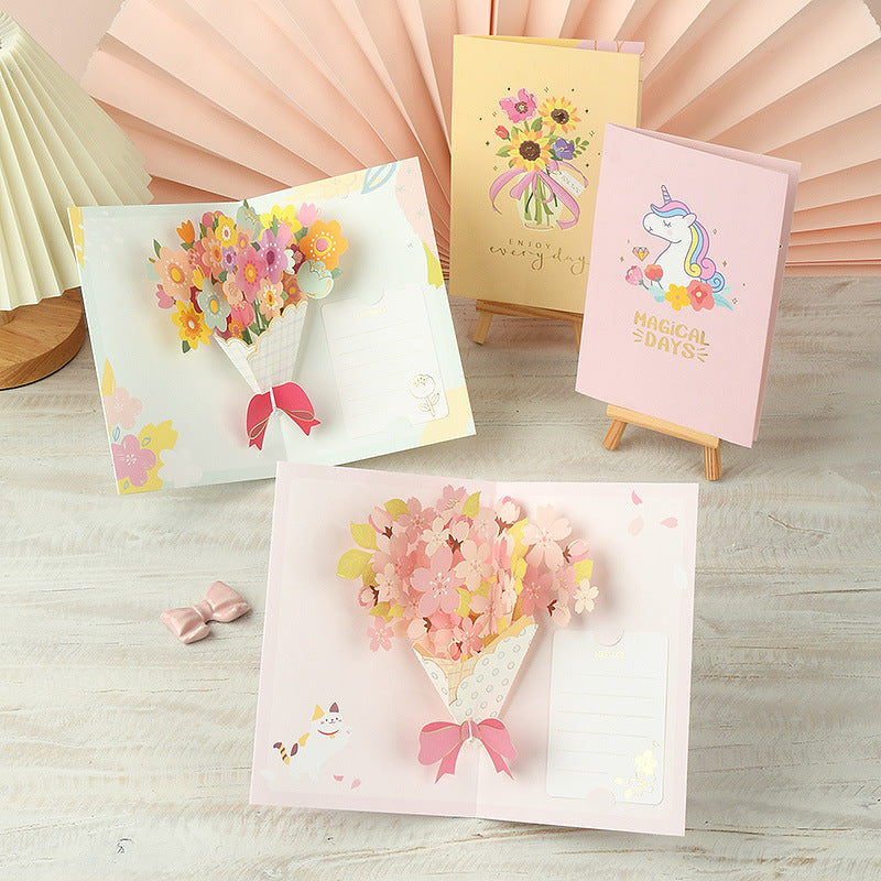 Iheno Shifeng creative three-dimensional birthday card, blessing card, thanksgiving card, universal greeting card, holiday card, message card