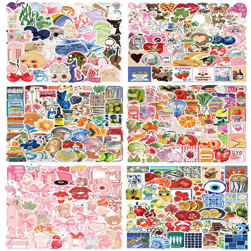 Набор стикеров «Pink Aesthetic» — 50 листов водостойких наклеек для ноутбука, гитары, чемодана.