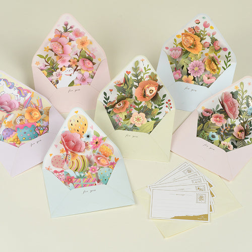 Yihenuo Shifeng DIY Handmade 3D Three-dimensional Greeting Card Universal Cute Blessing Children's Teacher Thank You Thanksgiving Universal
