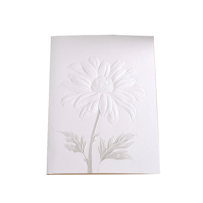 Iwano Picking Up Wind Sketch Texture Relief Greeting Card Simple Blessing Card Teacher Children's Day Universal Card